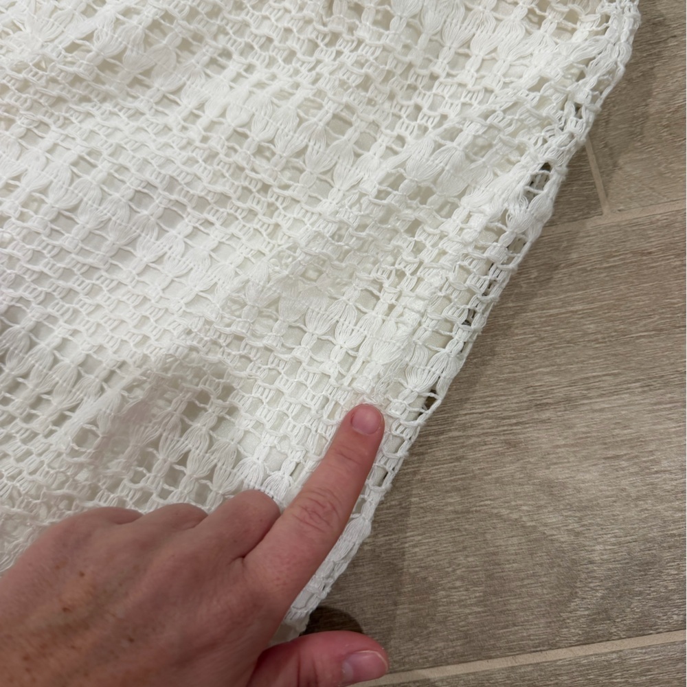 PATBO white ivory crochet halter beach cutout maxi dress - Size 10 - Picture 13 of 16